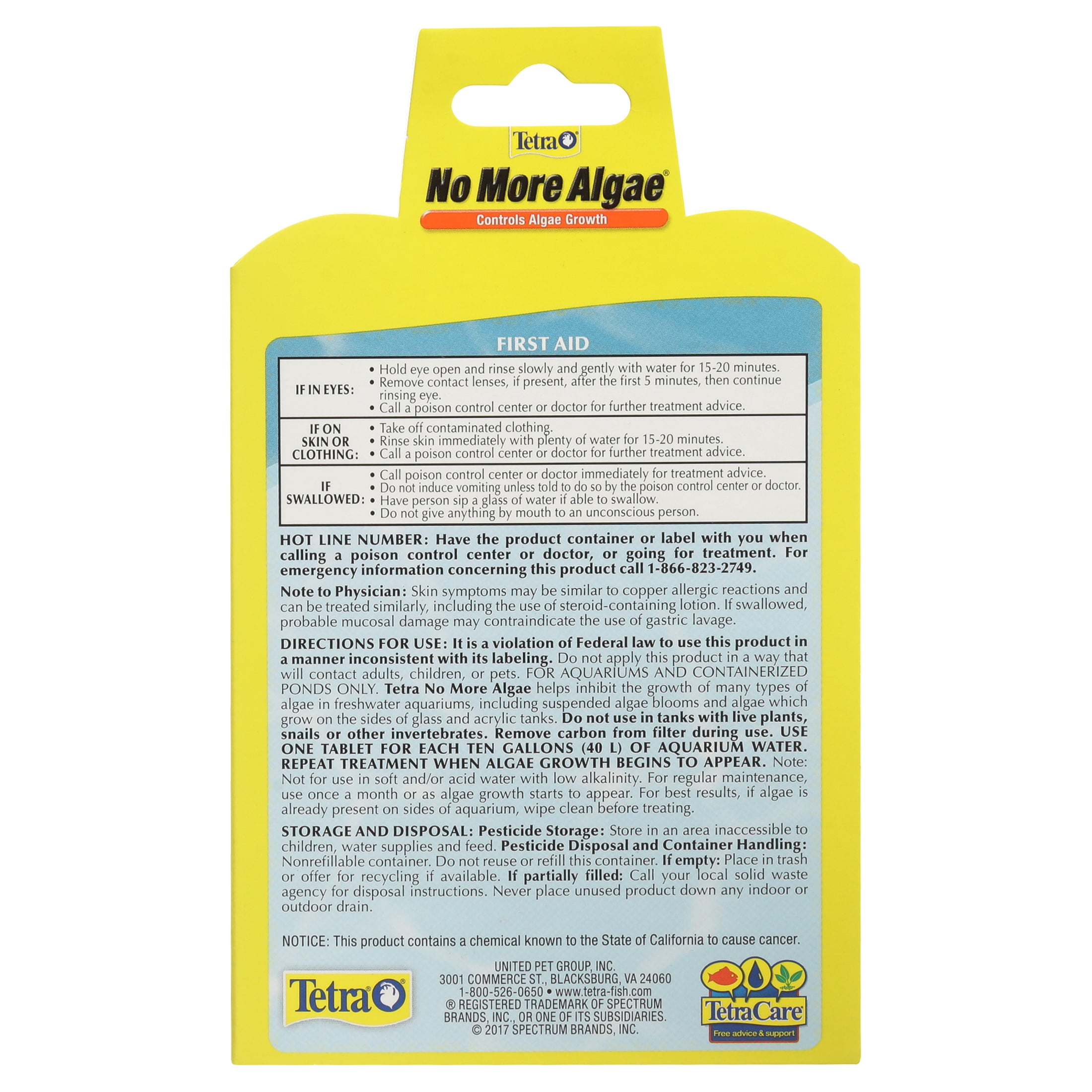 (2 pack) Tetra No More Algae Tablets, Controls Algae in Aquariums, 8 Count