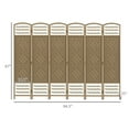 thumbnail image 6 of 6 Panel Room Divider, 5.6' Folding Privacy Screen, Wave Fiber Freestanding Partition Wall Divider for Home Office, Bedroom, 6 of 8