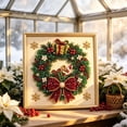 thumbnail image 4 of Christmas Pearl Diamond Art Painting Kit with Frame Festive Diamond Dots Bead Craft for Adults Beginners Holiday Themes Raised Pearl Art Wall Decor Relaxing Handmade Gift, 4 of 6