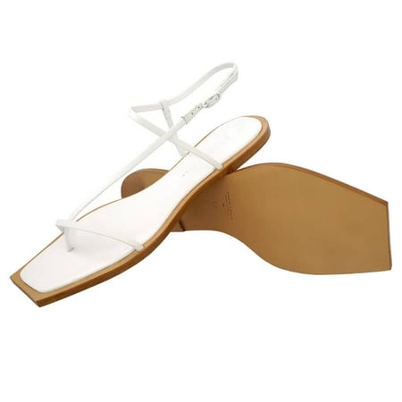 

Studio Amelia Ladies White Filament Strappy Leather Flat Sandals Brand Size 40 ( US Size 10 )