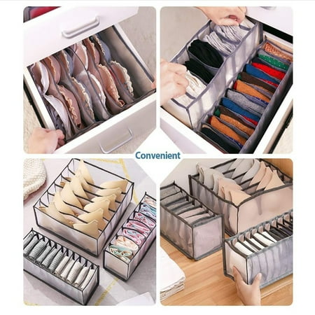 

3Pcs Underwear Organizer Sock Drawer Organizer Bra Organizer Divider Folding Closet Storage Box Small Dresser Organizer for Underwear Socks Stockings