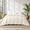 Cream, variant on Unikome Goose Feather Fiber Lightweight Comforter, Duvet Insert with RDS Natural Fill, OEKO-TEX Certified, Box Stitch, 4 Corner Loops, Cal King 108 x 94 in, Blue
