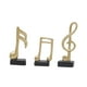 thumbnail image 4 of 3 piezas de notas musicales nórdicas, estatuas, esculturas, artesanías, figuras, símbolo musical Oro, 4 of 7
