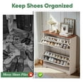 thumbnail image 6 of Semiocthome Shoe Storage Cabinet Entryway Shoe Organizer with 2 Flip Drawers for 16 Pairs, White, 6 of 9