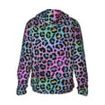 thumbnail image 2 of Goofa Rainbow Animal Skin Printed Women's UPF 50+ Sun Protection Hoodie Jacket Lightweight Long Sleeve Sun Shirt for Women with Pocket Hiking Outdoor-Large, 2 of 9