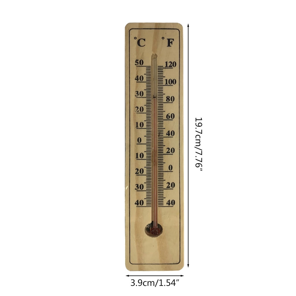 Wall Hang Thermometer Indoor Outdoor Garden House Garage Office Room Hung Log YC