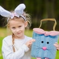 thumbnail image 4 of Rovga Non-woven Easter Basket Decoration Rabbit Bow Storage Basket Portable Bucket, 4 of 9