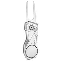 Uxcell Golf Divot Repair Tool [1PCS] - Switch Foldable Divot Tool with Magnetic Ball Marker - [Silver] Green Fork Tines