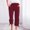 14 Wine, variant on Feimerou Womens Capris Pant High Waist Comfy Casual Cotton Linen Pants 2025 Summer Casua Lightweight Loose Trousers Drawstring Trim with Pockets