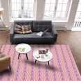 thumbnail image 4 of Area Rugs Indoor Non-Slip Rectangle Rug 5x8 Ft Pink Abstract Geometric Circle Rug Rubber Backing Floor Mats Non Shedding Home Decor Carpet for Entryway Living Room, 4 of 8