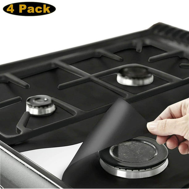 Non-Stick Gas Stove Burner Covers. Gas Range Protectors. Glass Hob Cooker Burner Covers. 0.12mm Double Thickness Reusable. Top Liner Easy Clean. Square 4 Pack (black). - Walmart.com
