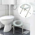 thumbnail image 3 of Toilet Chair for Elderly Foldable Design Grey 14.2x14.2x13.6in 1Set, 3 of 9