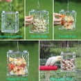 thumbnail image 4 of Juguete de forraje para loros, alimentador acrílico transparente divertido, caja de jaula para pájaros de crecimiento de inteligencia de gran Suministros de alimentación y agua para Talla pequeña Greeniant PT004433-02, 4 of 6