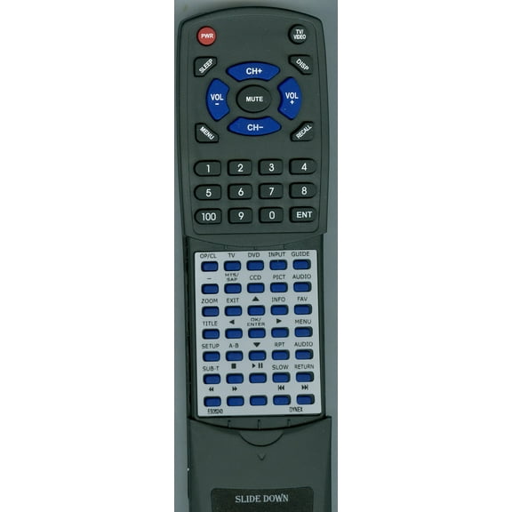 Replacement Remote for Dynex ES06243, DX32LD150A11, DX19L150A11, DX26LD150A11