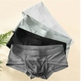 thumbnail image 4 of Rohuuque Men's Briefs Underwear Triangular Shorts with Mesh Breathable Sports Shorts Comfort Underwear Lightweight Dark Gray, 4 of 4