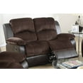 thumbnail image 2 of Comfortable 2pcs Sofa Set Reclining Padded Suede Cushion Motion Sofa And Loveseat Chocolate Plush Couch Living Room Furniture, 2 of 5