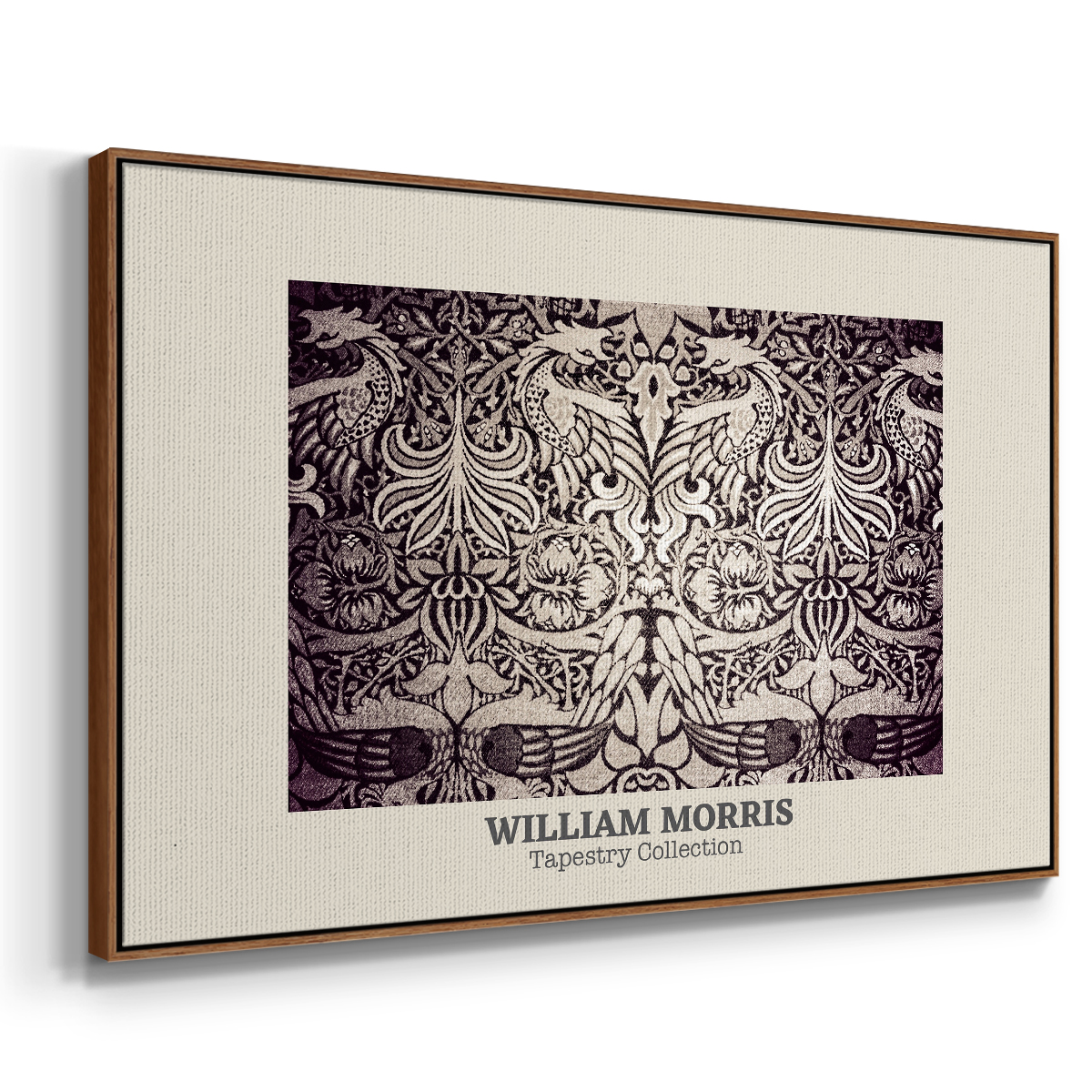 Vintage Abstract Print-XXXVI Framed in Walnut Wood Gallery Wrapped Canvas 17 in. x 25 in.