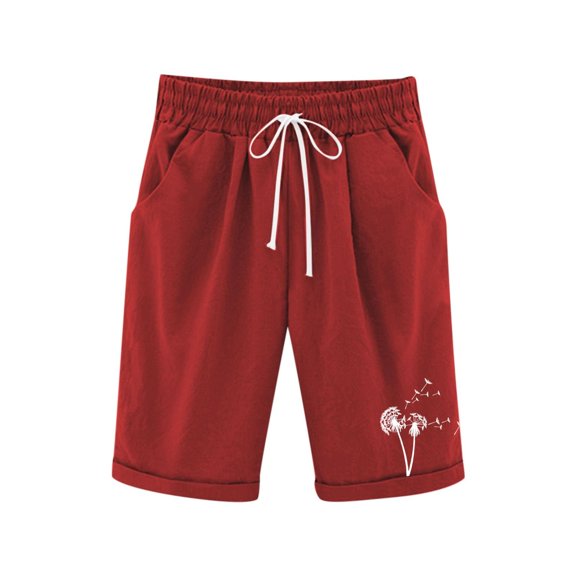 Children's Casual Thin Outerwear Elastic Waistband Loose Five Inch Pants Breathable Kids Shorts and Girls Long Shorts for Daily Summer Activities 3-13Y