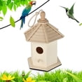 thumbnail image 2 of Lanhui Outside Wooden Bird House, Ventilation Hanging Bird House for Small Bird Chickadees Sparrows, 2 of 8