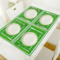 thumbnail image 5 of Football Placemats Set of 6, Heat Resistant Non-Slip Green Place Mats for Kitchen Dining Table, Washable Durable Cloth Table Mats Holiday Decor, 18x12 Inch, 5 of 6
