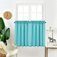 thumbnail image 2 of 2 Pcs Waffle Weave Fabric Tier Curtain, Rod Pocket Waterproof Small Curtain, 2 of 6