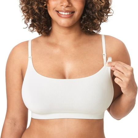 DELIMIRA Women s Nursing Bras Seamless Bralettes Wireless Maternity Breastfeeding Bra