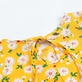 thumbnail image 4 of Zpanxa Toddler Girl Outfits Princess Dresses, Baby Girls Long Sleeve One-Piece Floral Print Skirt Casual Dress, Cotton Dresses Yellow (6-9 Months), 4 of 7