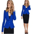 thumbnail image 2 of Spring casual jackets women slim short design suit jackets office women coat clothing, 2 of 2