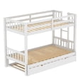 thumbnail image 4 of Triple Tree Kids Modern Wood Twin Over King Bunk Bed with Trundle, White, 4 of 6