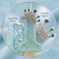 thumbnail image 4 of Princess Royal's First Wish 1st Birthday Candle - Fashionable Cartoon Creative Design with Glitter Crown Accents, Blue Sparkly Finish - for Birthday Parties, Cake Toppers,' Celebrations, Anniver, 4 of 5