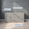 thumbnail image 4 of BELLEZE Modern Farmhouse Sideboard, Console Table Or Buffet With Three Drawers & Four Shelves, Space Saving Media Storage Cabinet, Holds Up To 70lbs - Hilo (Gray Wash), 4 of 7