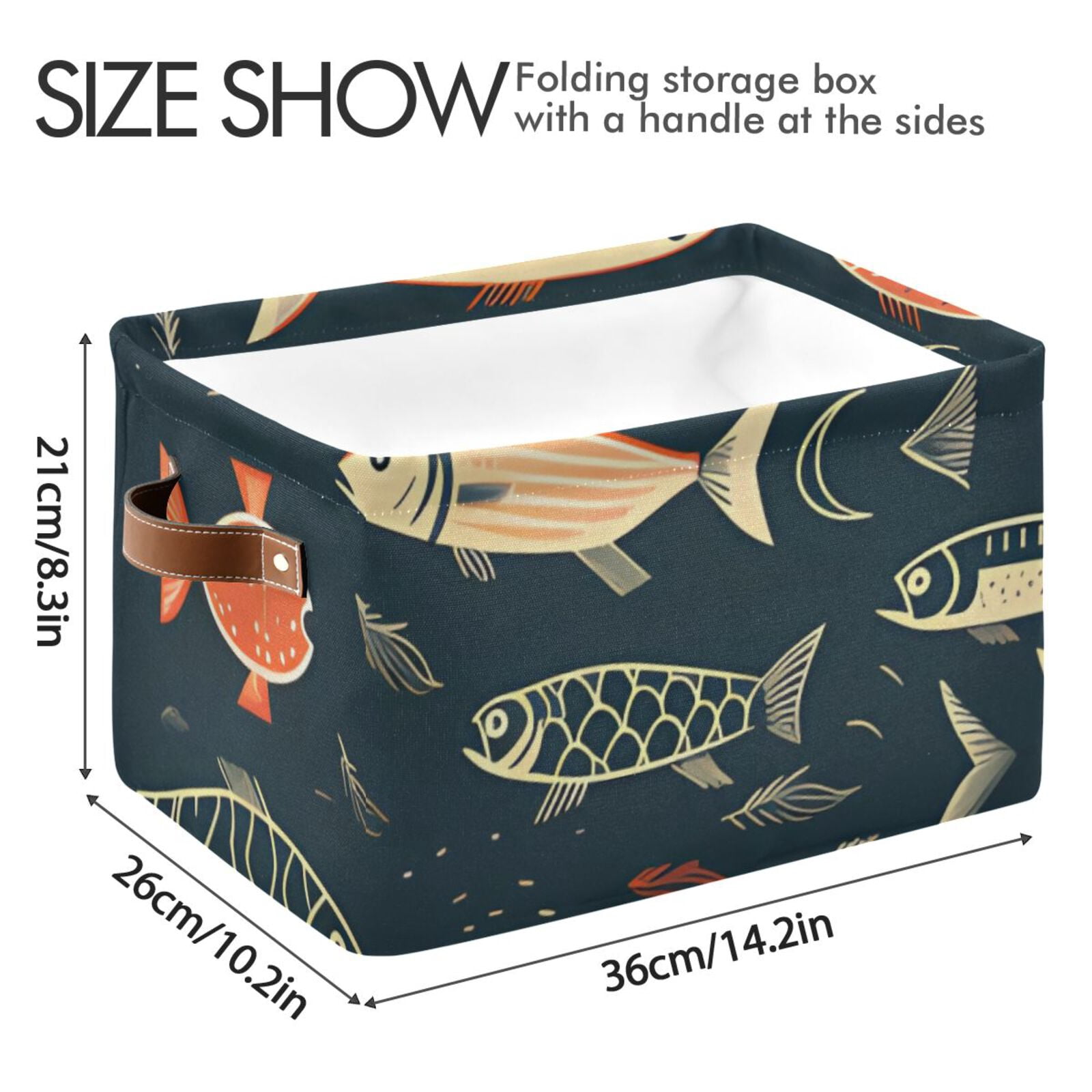Fish Cartoon Storage Bins Baskets With Handles Storage Box Clothes Organizer Organization Toys