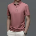 thumbnail image 3 of Men's Ice Silk Cuffs and Chest Dual Graphic Polo Short Sleeve, 3 of 6