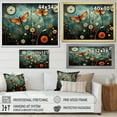 thumbnail image 4 of Designart "Meadow with Dragonflies" Extra Large Animals Framed Wall Art - Modern Orange Insects & Bugs Entryway Framed Wall Art, 4 of 6
