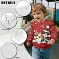 thumbnail image 6 of Garronmavis Christmas Cats Pullover Sweatshirt Warm Long Sleeve Pullover Crewneck Tops Shirts 4T Versatile Ruffle Long Sleeve Girls Top Stylish Fall Winter Clothes Fashion for Young Girls, 6 of 7