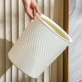 thumbnail image 4 of LSLJS Striped Waste Bin Home Office Kitchen Waste Bin Pressure Ring Wastepaper Basket Waste Bin Suitable for Home Kitchen Bathroom Garage Home Accessories, 4 of 7