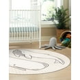 thumbnail image 3 of Unique Loom Whimsy Kids Collection Area Rug - Whales (5' 3" Round Gray/Black), 3 of 10