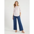thumbnail image 4 of Free Assembly Women’s Ruffle Neck Shirt with Long Sleeves, Sizes XS-XXL, 4 of 6