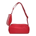 thumbnail image 2 of Bolso de hombro para mujer con cierre de cremallera, bolso de compras femenino, bolso cruzado de moda Rojo, 2 of 8