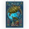 thumbnail image 3 of Honu, Kauai, Hawaii, Sea Turtle Art Nouveau (24x36 Giclee Gallery Art Print, Vivid Textured Wall Decor), 3 of 3