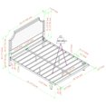 thumbnail image 4 of Walker Edison Upholstered Transitional Metal Queen Size Bed in Gray, 4 of 12