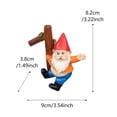 thumbnail image 2 of HAHUT Funny Climbing Gnome Figurines Flower Pot Hugger, Mini Resin Dwarf Hanging on Branch Figurine for Garden Backyard Patio Yard Fence Art Decor (Big Belly Dwarf), 2 of 10