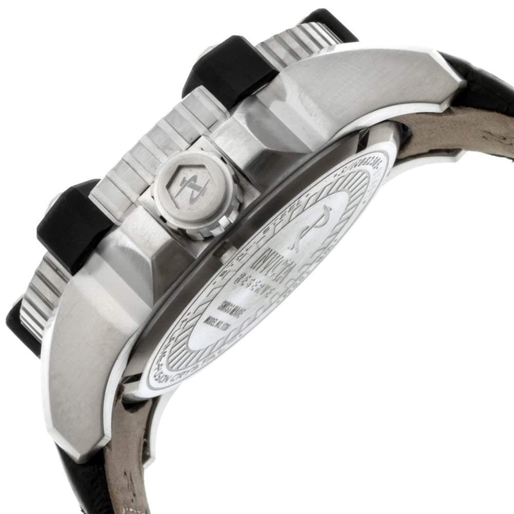 Invicta Men's 1725 Arsenal Reserve Black MOP Dial Black Leather Watch