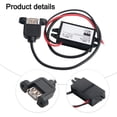 thumbnail image 2 of Convertisseur de Puissance DC-DC 12V à 5V 3A USB Alimentation Tension Descendante Sortie Simple USB avec Oreille, 2 of 9