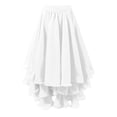 thumbnail image 4 of Wxolcjlv Womens Chiffon High Low Maxi Skirt Elastic Waist Tiered Skirts, 4 of 5