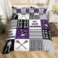 thumbnail image 3 of 2024 Lacrosse Duvet Cover Sports Theme Bedding Set Single For Boys Gilrs Polyester Lacrosse Player Games Comforter Cover Set, 3 of 7