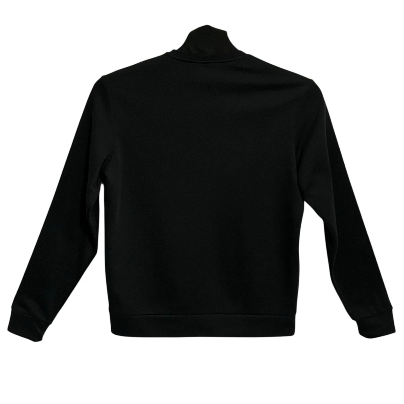 Adidas Mens Fleece Pullover Sweatshirt Size L Black White Crewneck Soft Warm