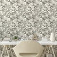 thumbnail image 2 of Ambesonne Abstract Peel & Stick Wallpaper for Home, Grungy Branch Pattern Art, 13"x100", Ivory and Dimgray, 2 of 5
