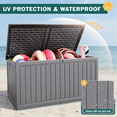 thumbnail image 3 of Devoko 260 Gallon Deck Box, Outdoor Resin Storage Box, with Large Storage Capacity, for Patio, 3 of 7