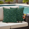 thumbnail image 4 of Dark Green Leaves Outdoor Waterproof Pillow Covers, Pastoral Watercolor Botanical Plant Decorative Square Throw Pillowcase Sofa Cushion Sham for Patio/Couch/Chair, 26"x26" 2 Pack, 4 of 8